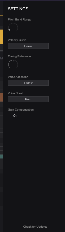 Settings Drawer